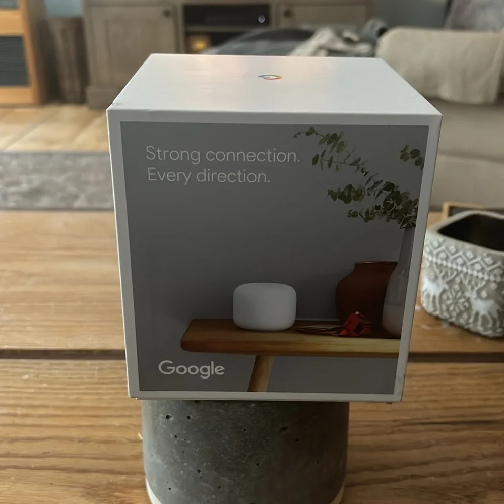 New Google nest router unused. Snow colored